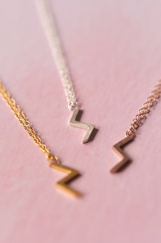 Bolt Necklace,sterling silver, gold, rose gold, rose gold plated, gold plated, bracelet, handmade, handmade jewellery, necklace