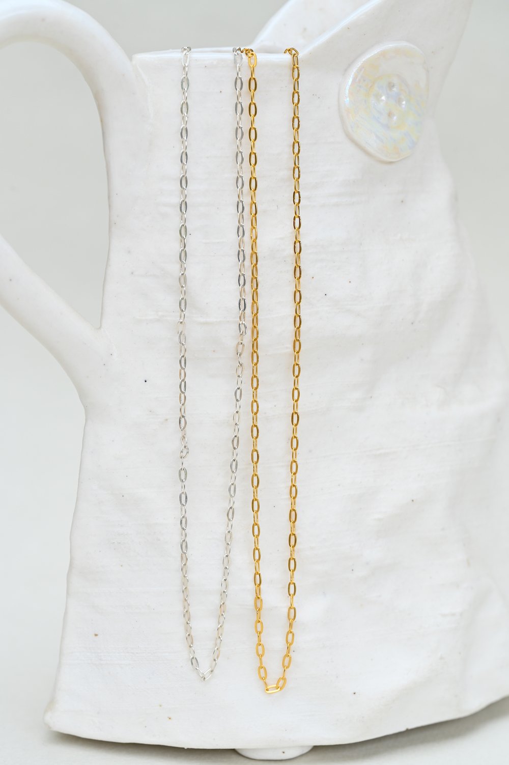 Hammered Chain,necklace, chain, sterling silver chain, gold vermeil, gold vermeil chain, chain for layering, layering chain, sterling silver, sterling silver necklace, gold vermeil necklace, Paperclip
