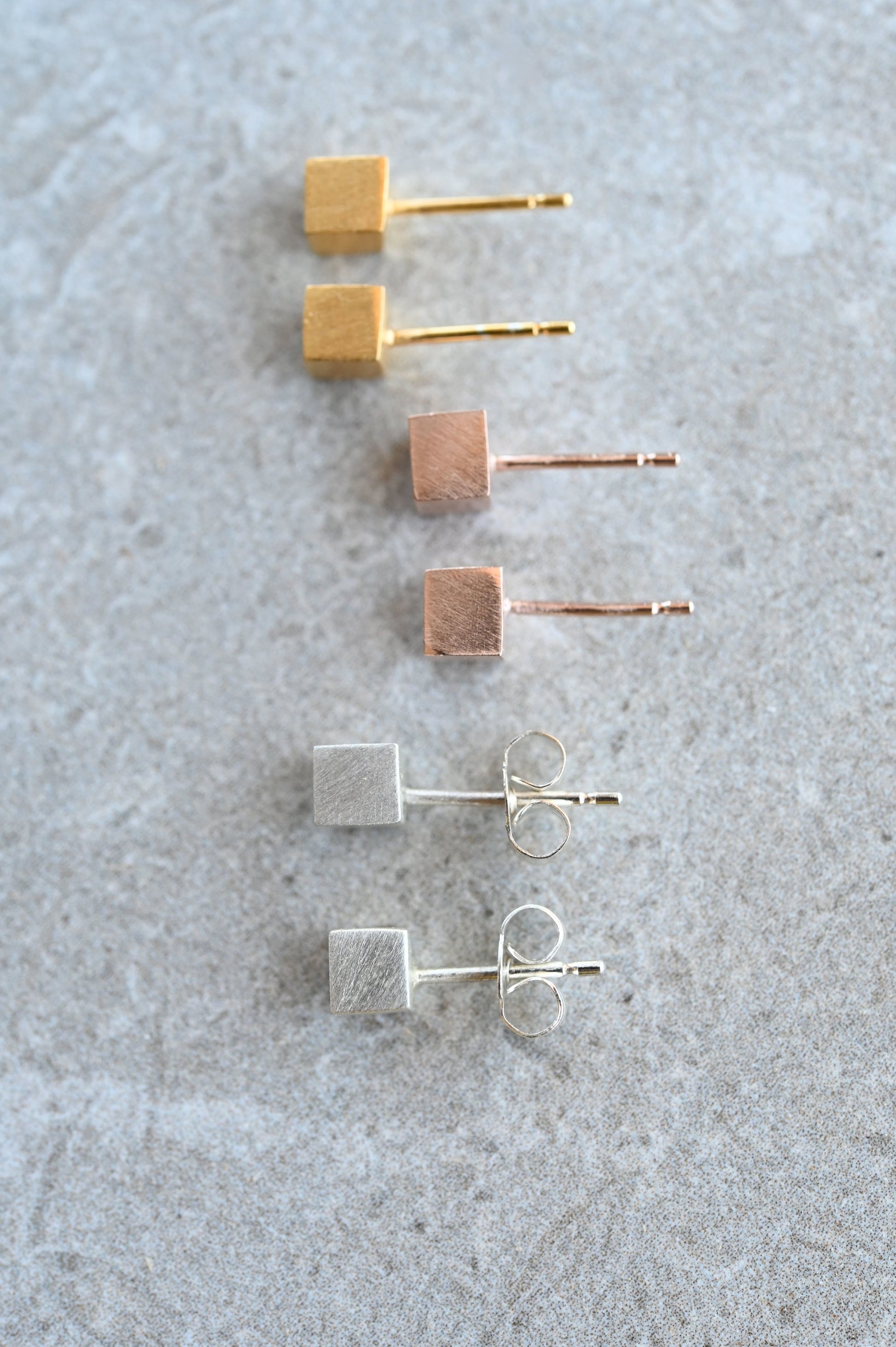 Cube Studs,sterling silver, jewelelry, jewellery, earrings, studs, beautiful jewellery, stunning jewellery, designer jeweller, handmade